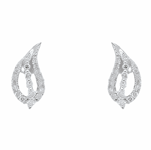 Swirl Charm Earrings Diamond Studded Earrings Darshi Diamonds Manufacturer Exporter Supplier Producer Diamond Jewellery Dubai UAE