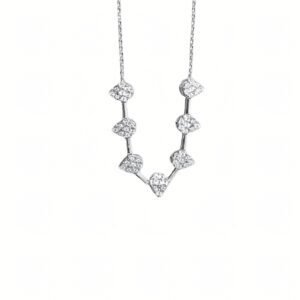 7 Pavé Pear Cut Diamond Necklace Diamond Studded Necklace Darshi Diamonds Manufacturer Exporter Supplier Producer Diamond Jewellery Dubai UAE