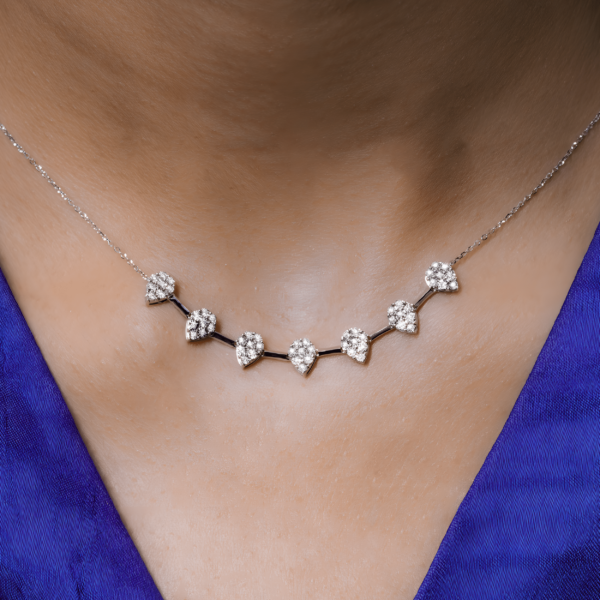 7 Pavé Pear Cut Diamond Necklace Diamond Studded Necklace Darshi Diamonds Manufacturer Exporter Supplier Producer Diamond Jewellery Dubai UAE1