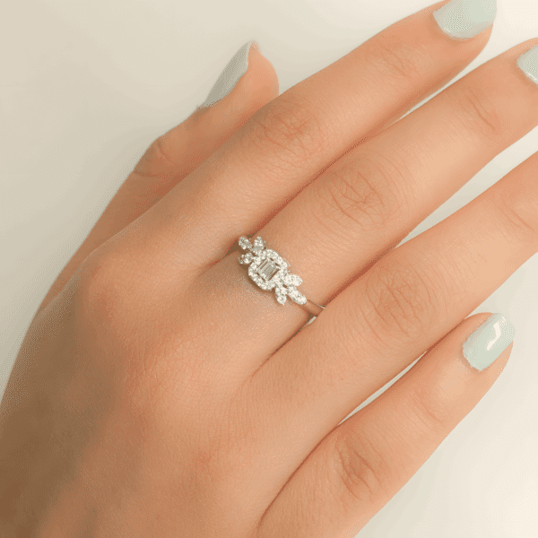 Cushion Cluster Diamond Ring Darshi Diamonds Manufacturer Exporter Supplier Producer Diamond Jewellery Dubai UAE