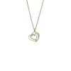 Dual Peach Hearts Necklace Diamond Studded Necklace Darshi Diamonds Manufacturer Exporter Supplier Producer Diamond Jewellery Dubai UAE