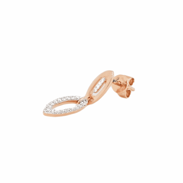 Gentle Ripples Link Earrings Diamond Studded Earrings Darshi Diamonds Manufacturer Exporter Supplier Producer Diamond Jewellery Dubai UAE