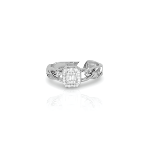 Halo Cuban Chain Diamond Ring Darshi Diamonds Manufacturer Exporter Supplier Producer Diamond Jewellery Dubai UAE