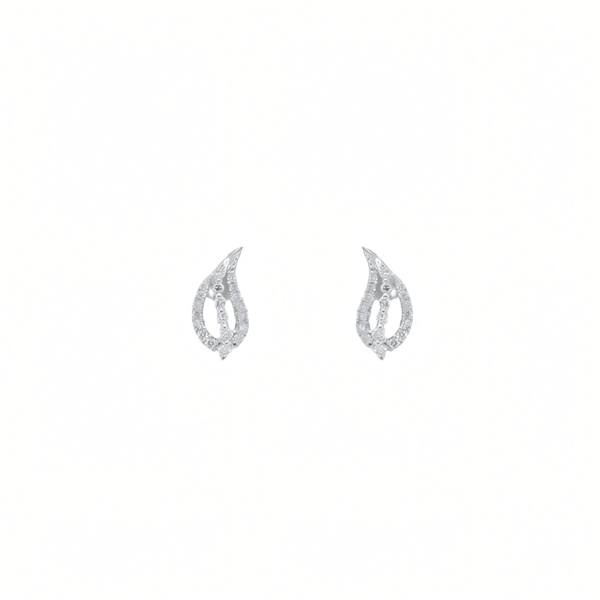 Swirl Charm Earrings Diamond Studded Earrings Darshi Diamonds Manufacturer Exporter Supplier Producer Diamond Jewellery Dubai UAE