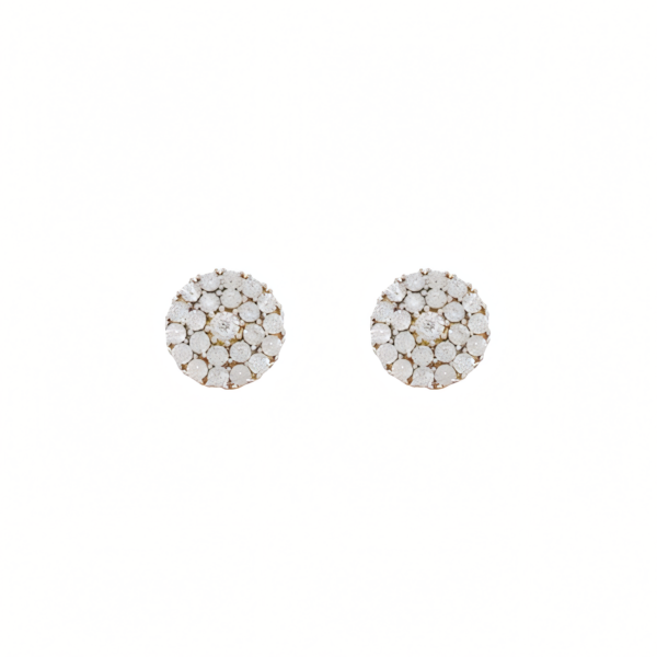 Lovebright Round Cluster Earrings Diamond Studded Earrings Darshi Diamonds Manufacturer Exporter Supplier Producer Diamond Jewellery Dubai UAE