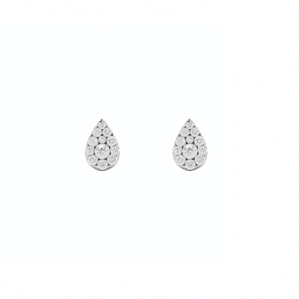 Tear Drop Cluster Earrings Diamond Studded Earrings Darshi Diamonds Manufacturer Exporter Supplier Producer Diamond Jewellery Dubai UAE